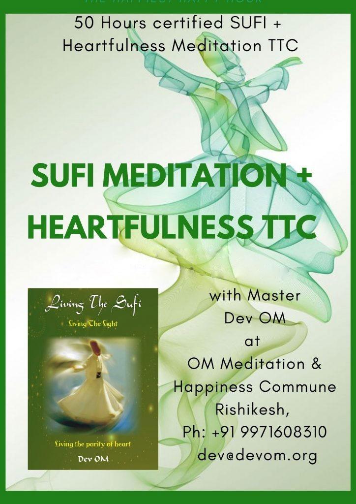 50 Hours Sufi + Heartfulness Meditation Teacher Training In India